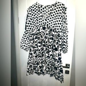 DIANE VON FURSTENBERG
Kourtney ruffle-trimmed printed cotton-jacquard mini dress